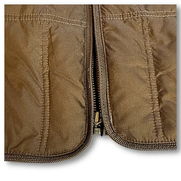 Eddie Bauer Brown Quilted Vest - Picture 9 of 14